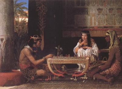 Alma-Tadema, Sir Lawrence Egyptian Chess Players (mk23) oil painting picture